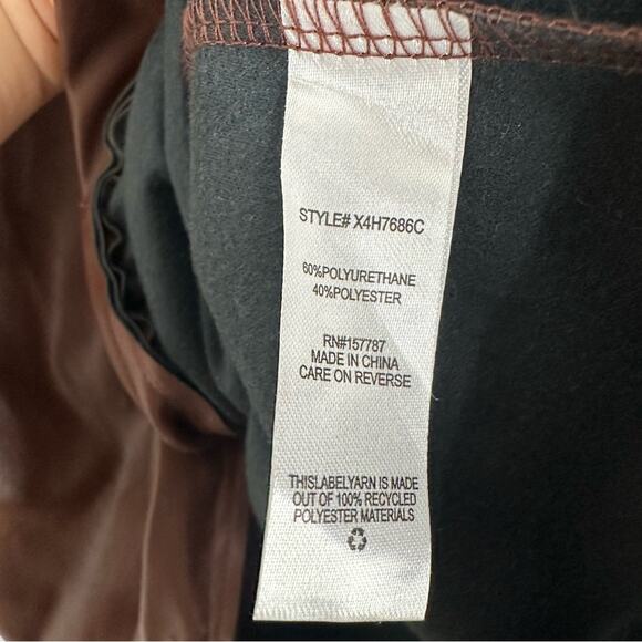 Fashion Nova Jolie & Joy Button Down Faux Leather Top Chocolate Brown 3X NWT - Picture 9 of 9